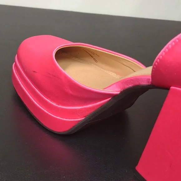 Pink Chunky Retro Block Platform Heels Size 6 - Picture 9 of 13
